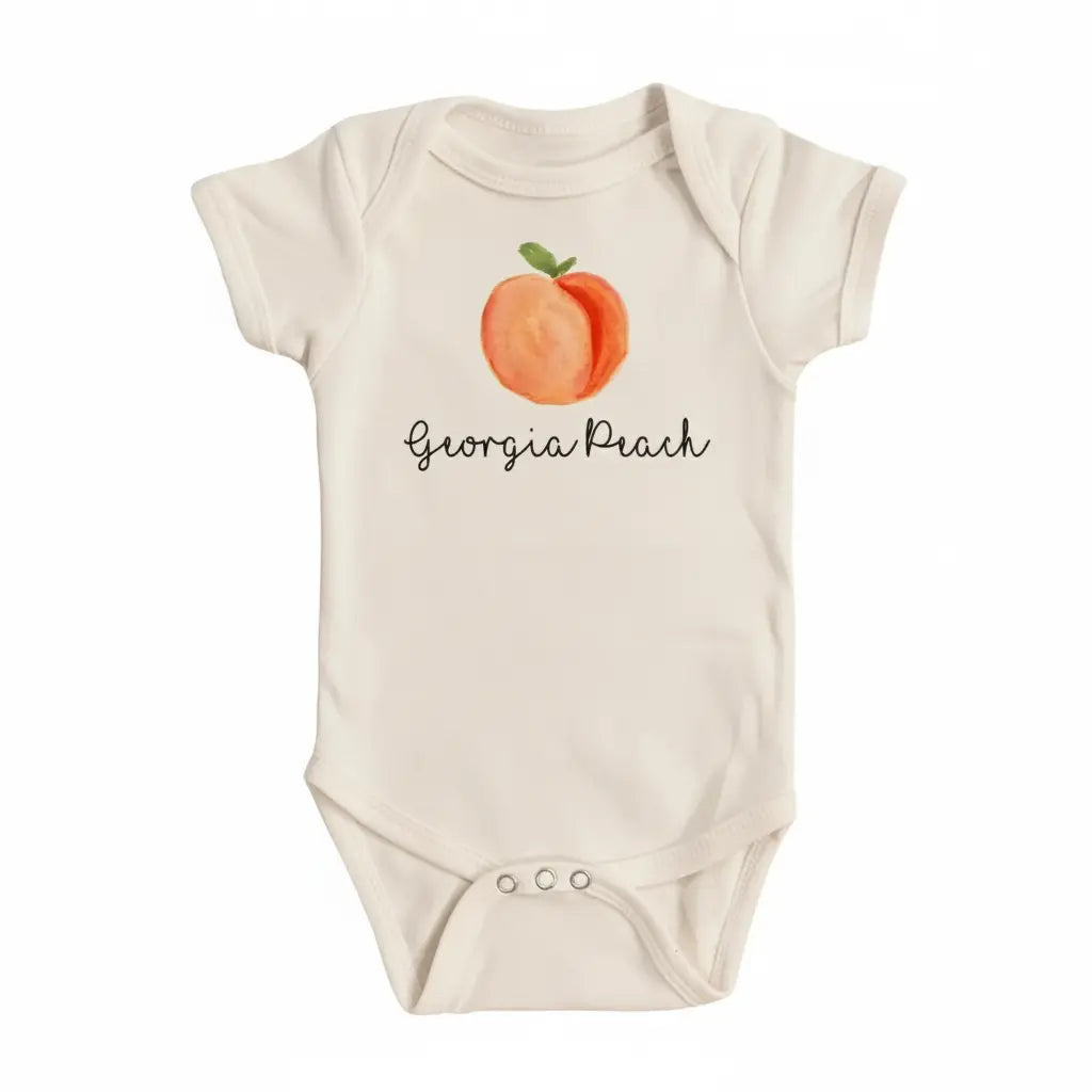 Peach Georgia Newborn Baby Onesie® Bodysuit
