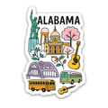 Alabama State Icons Sticker