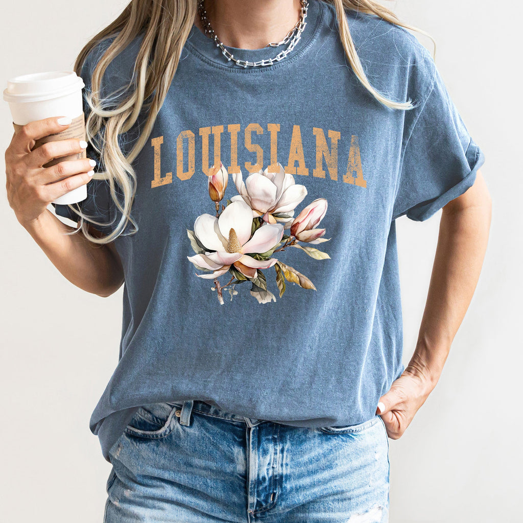 Louisiana State Flower Comfort Colors Tshirt